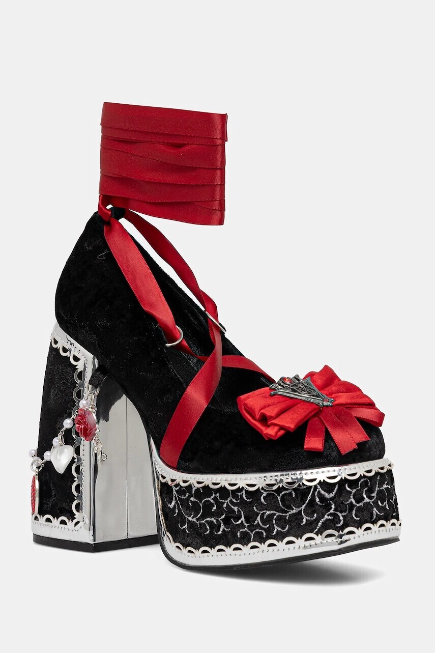 Lodičky Koi Footwear čierna farba, na podpätku, DBP78