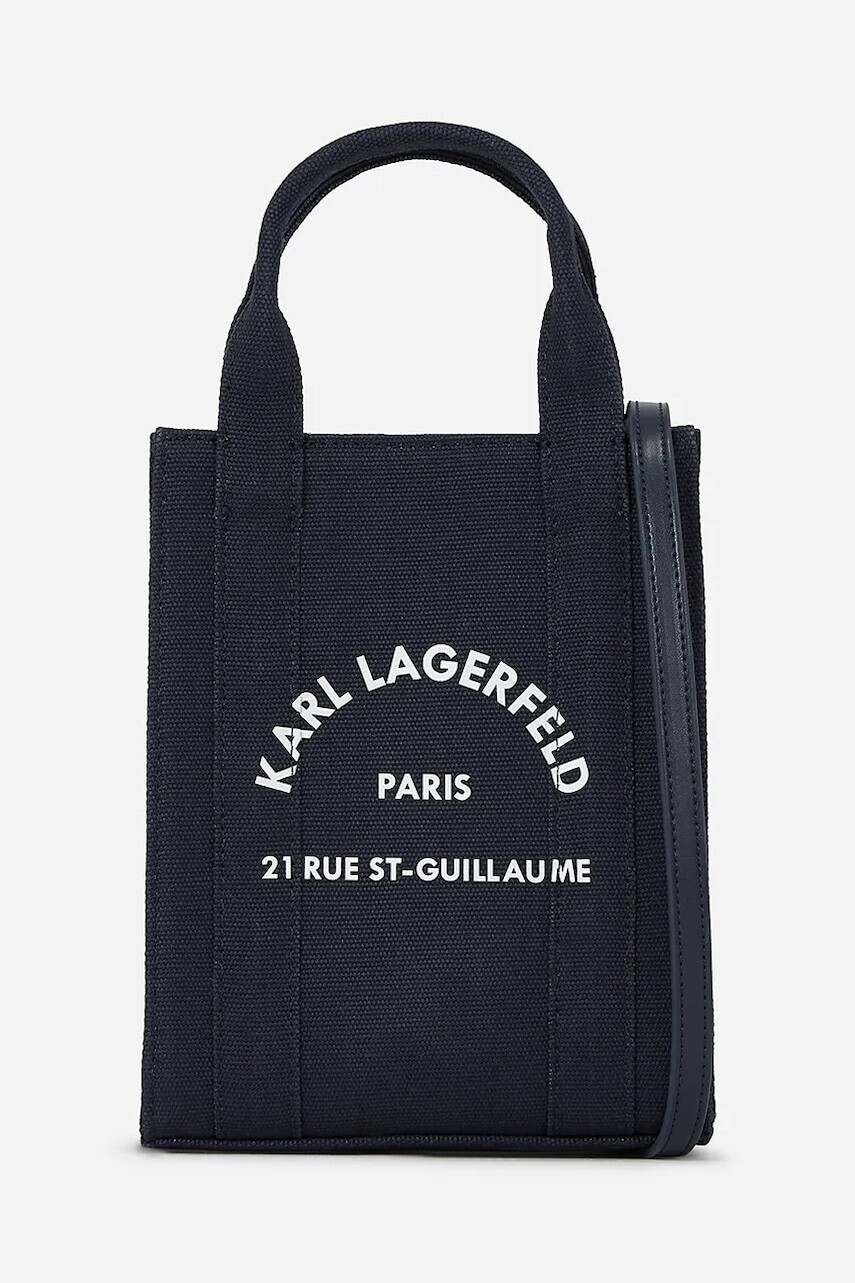 Kabelka Karl Lagerfeld tmavomodrá farba, A1W50039