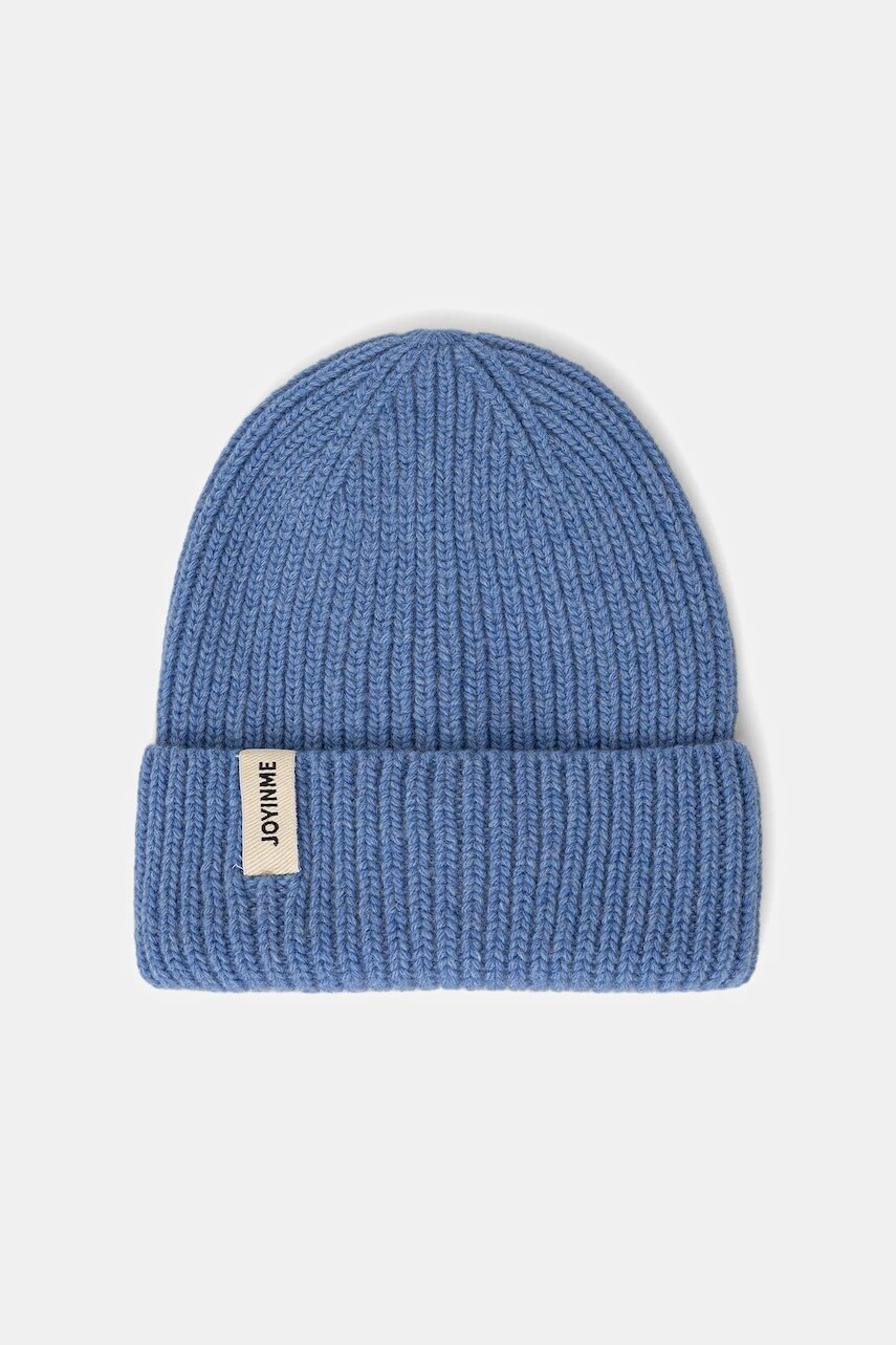 Vlnená čiapka JOYINME Warm Thoughts tmavomodrá farba, z hrubej pleteniny, vlnená, Warm Thoughts