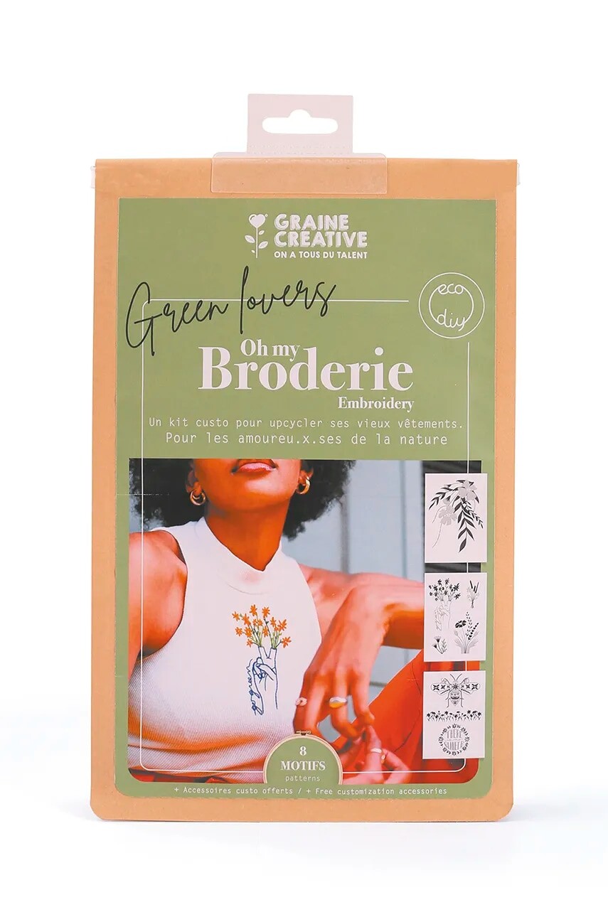 Sada na vyšívanie   Graine Creative Green Lovers viac farieb