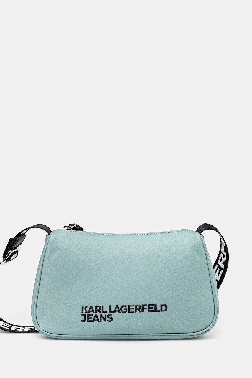 Kabelka Karl Lagerfeld Jeans tyrkysová farba, A1W30235