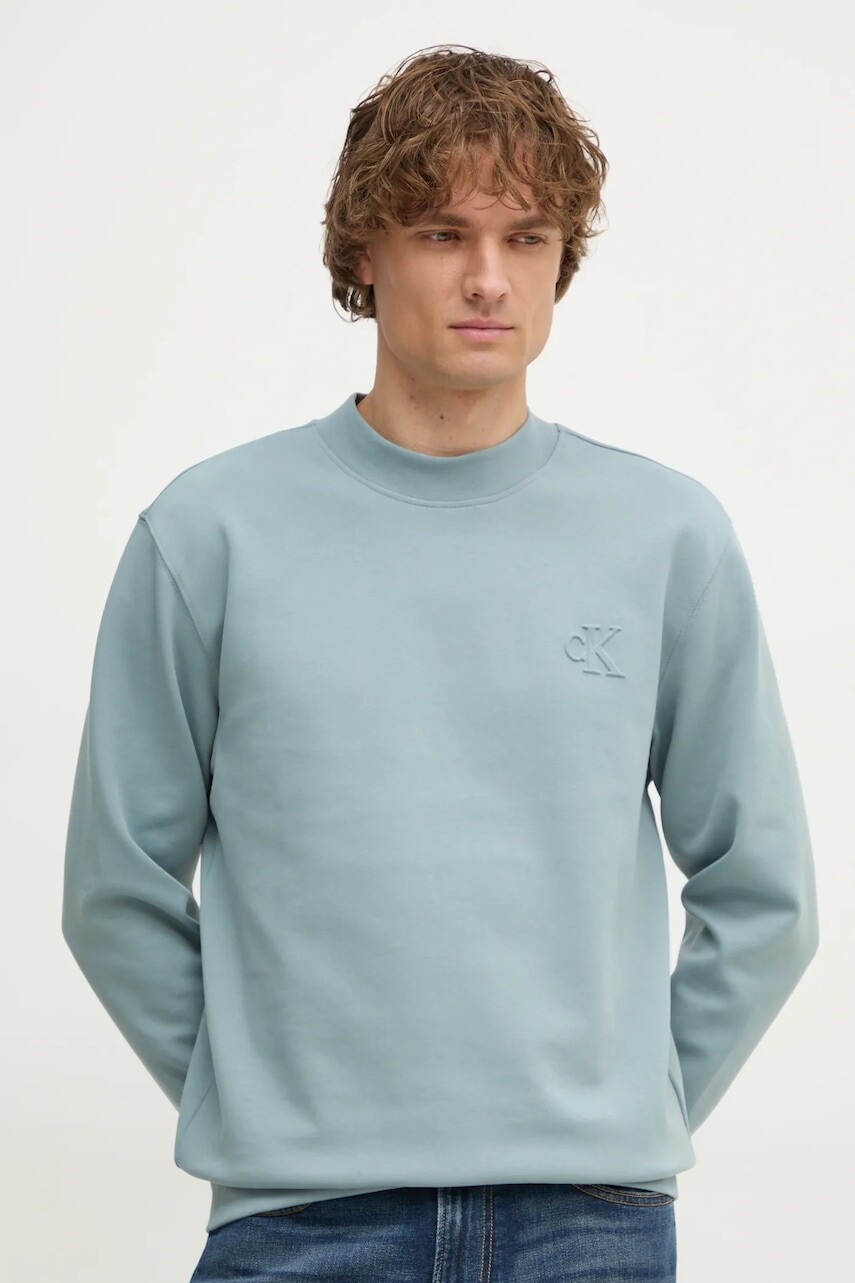 Mikina Calvin Klein Jeans pánska, šedá farba, jednofarebná, J30J326754