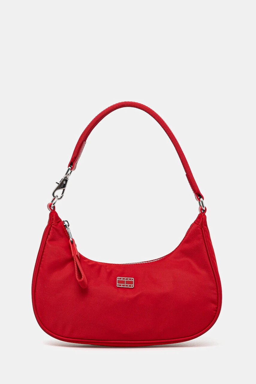 Kabelka Tommy Jeans červená farba, AW0AW16984