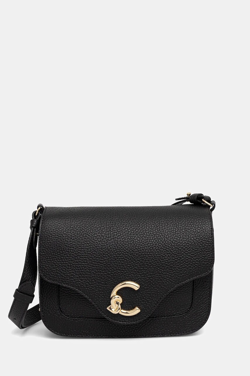 Kožená kabelka Coccinelle béžová farba, E1 SSL 15 01 01