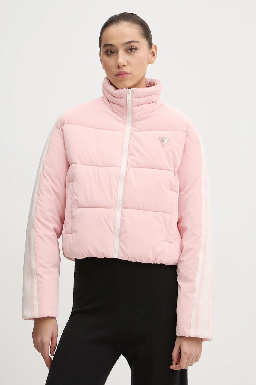 Bunda Guess JEAN dámska, ružová farba, zimná, V5RL04 WGYC2