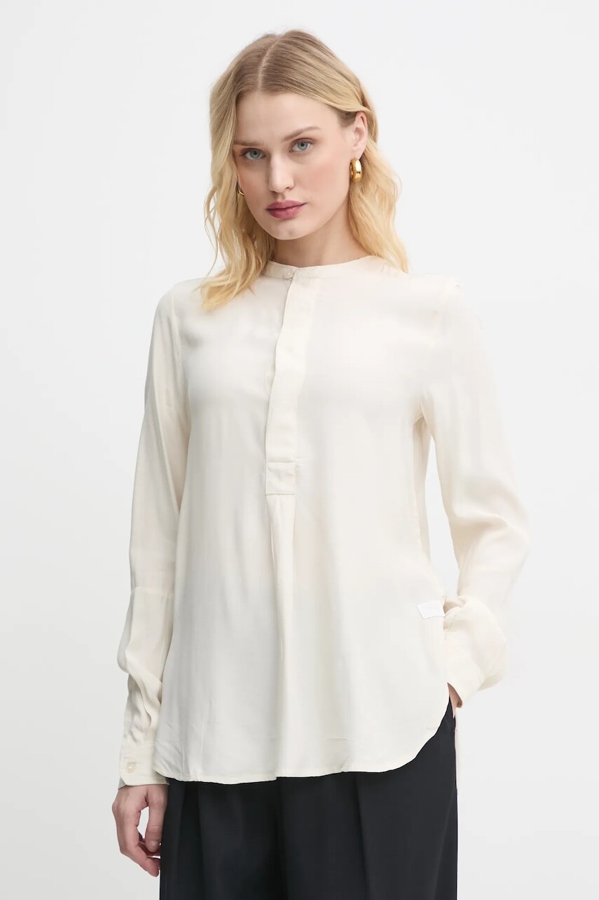 Blúzka G-Star dámska, béžová farba, jednofarebná, D24441-D724