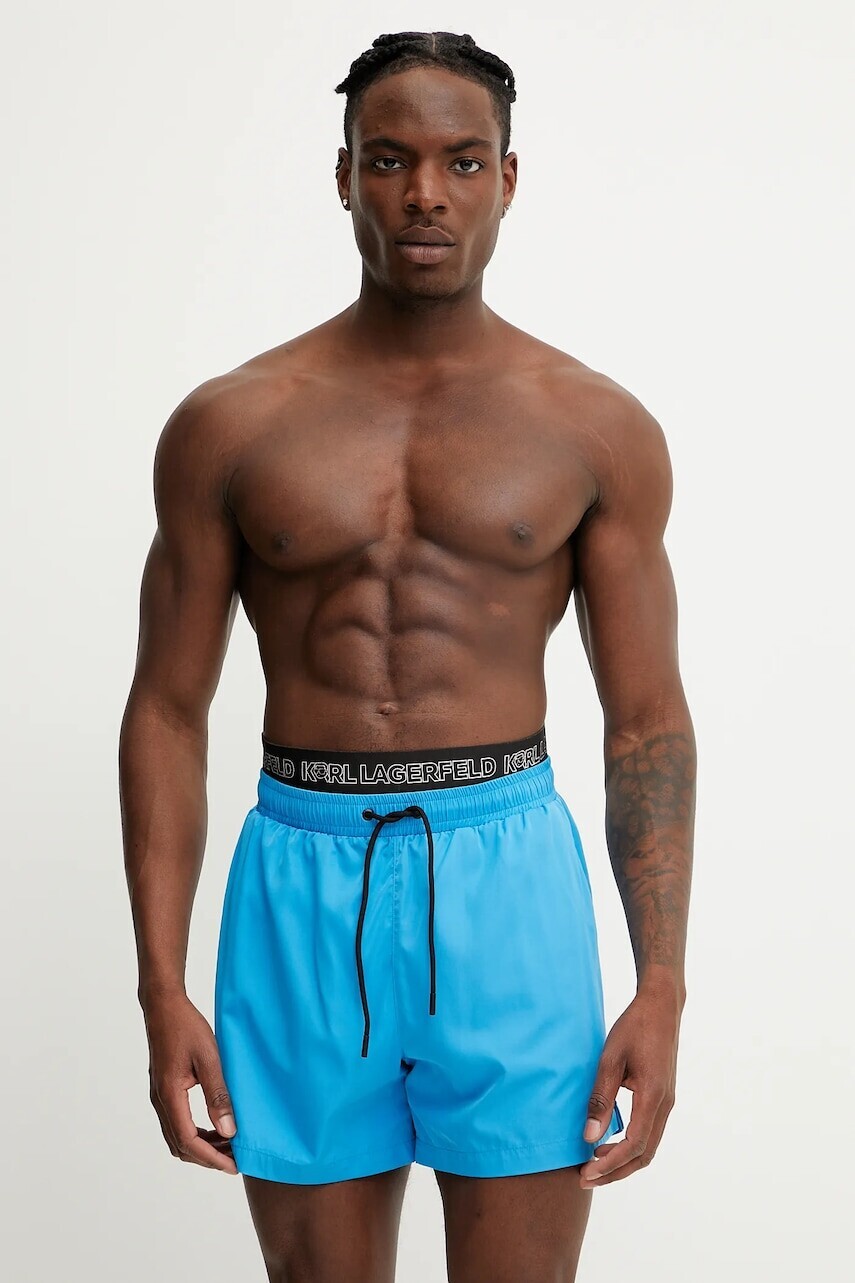 Plavkové šortky Karl Lagerfeld zelená farba, A1M46058