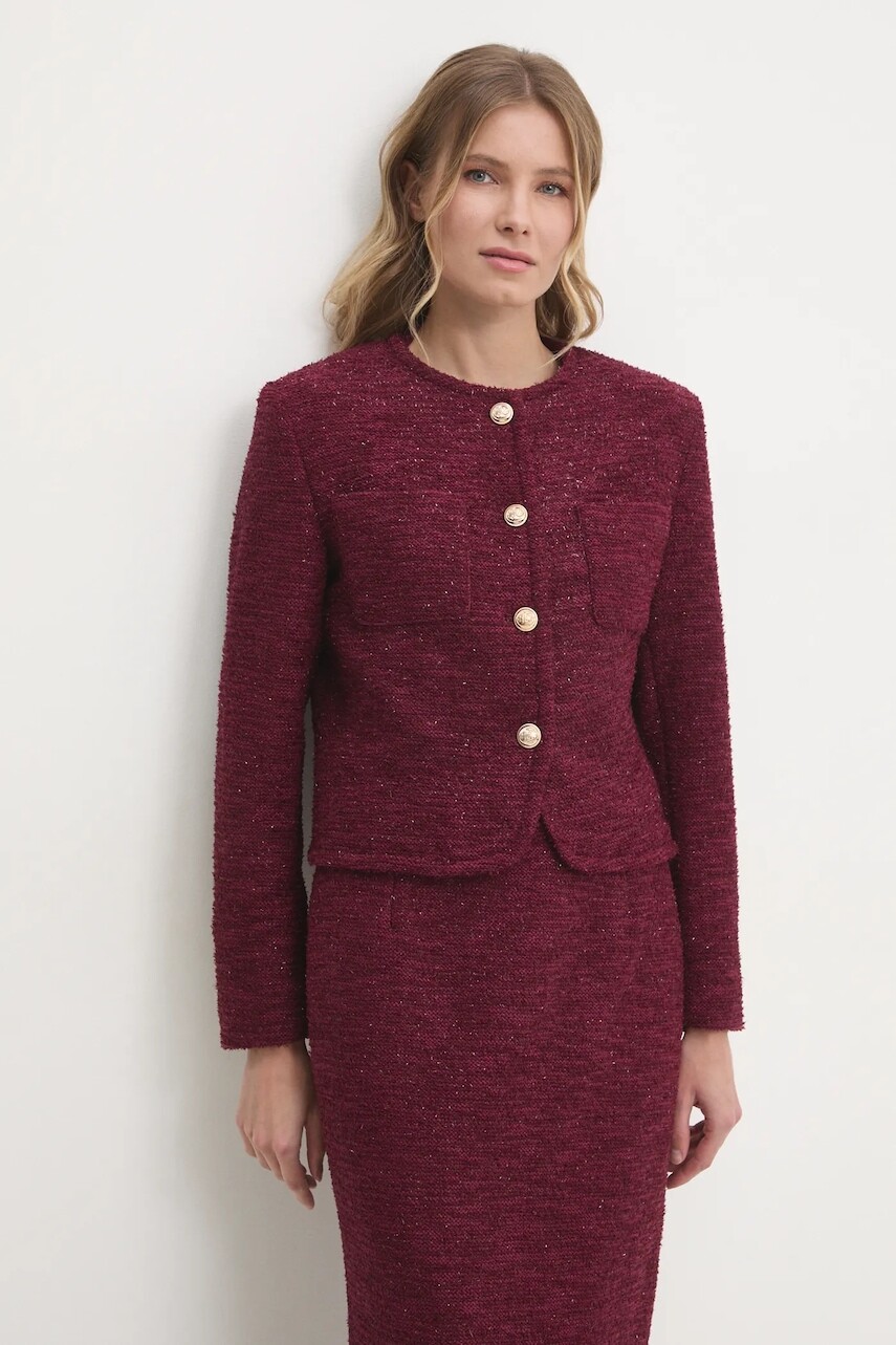 Sako Answear.LAB červená farba, jednoradové, jednofarebné