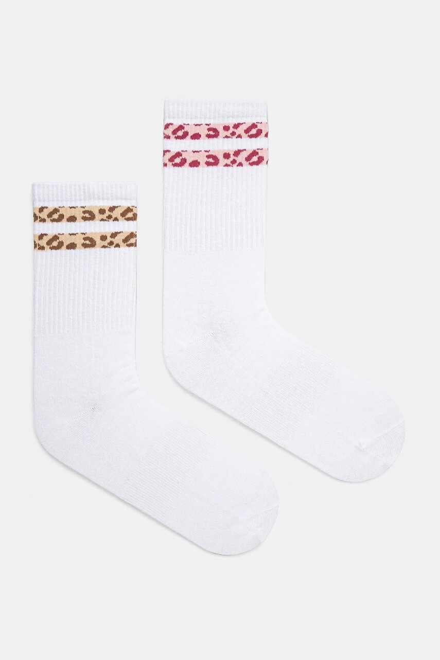 Bavlnené ponožky Medicine 2-pak biela farba