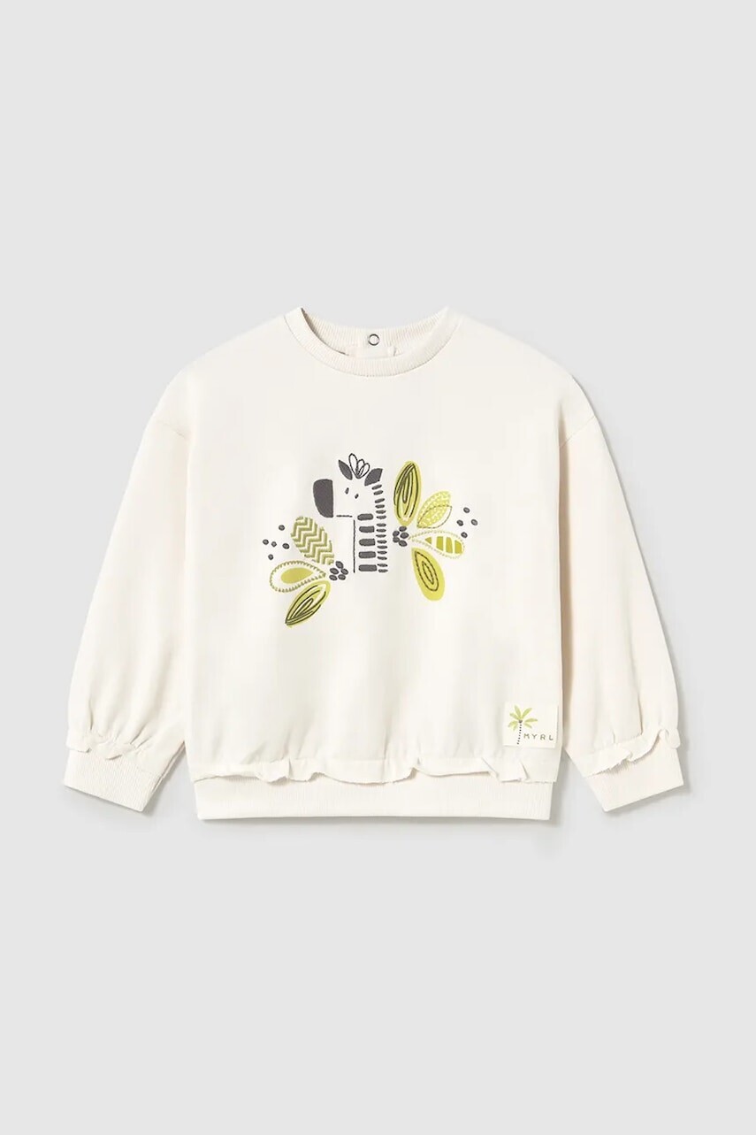 Detská mikina Mayoral zelená farba, s potlačou, 1459