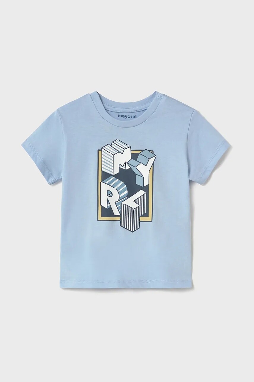 Detské bavlnené tričko Mayoral s potlačou, 106