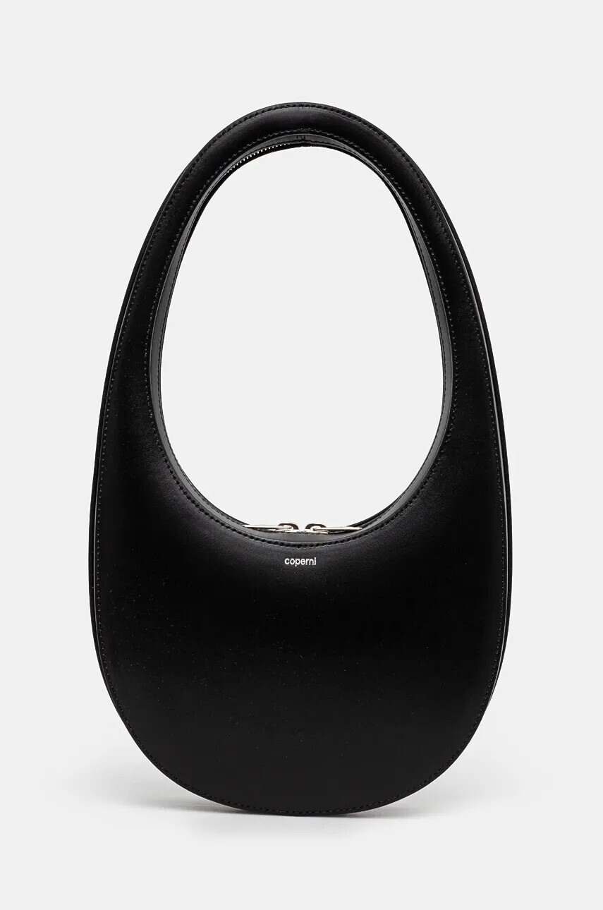 Kožená kabelka Coperni Swipe Bag čierna farba, COPBA01405