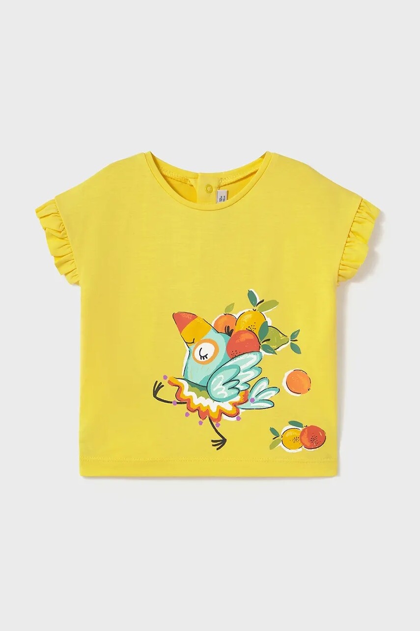 Detské tričko Mayoral žltá farba, 1048