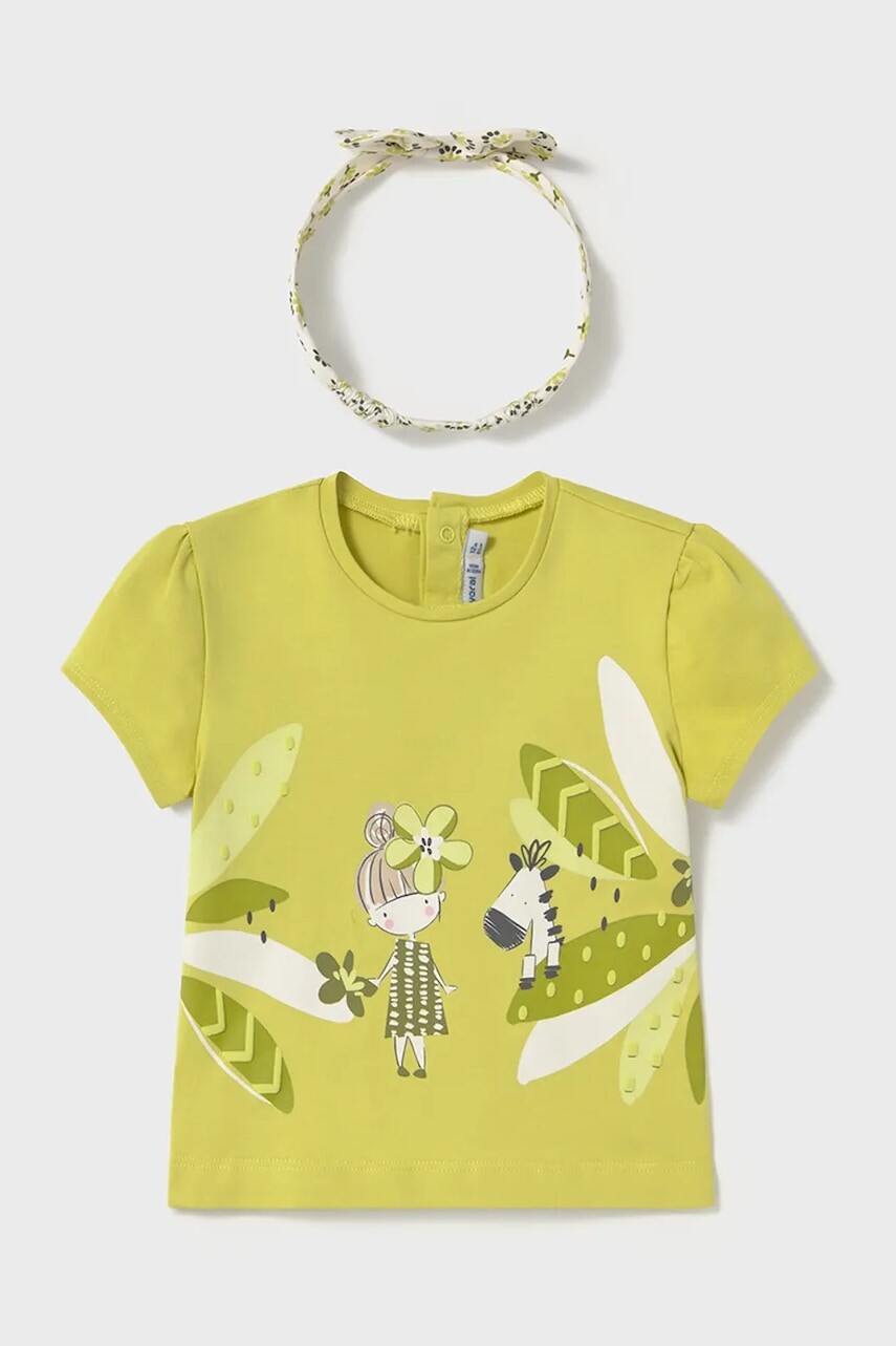 Detské tričko Mayoral zelená farba, 1044