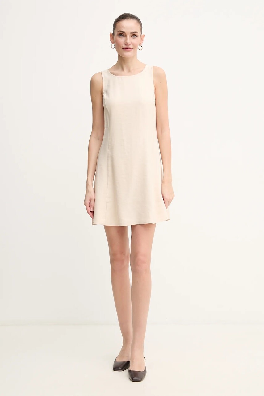 Šaty Calvin Klein Jeans béžová farba, mini, áčkový strih, J20J225268