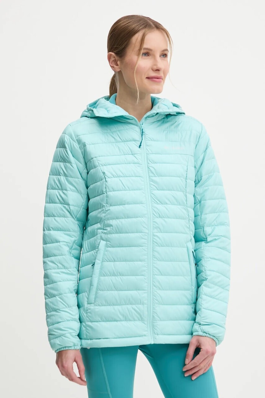 Športová bunda Columbia Silver Falls II tyrkysová farba, 2098672