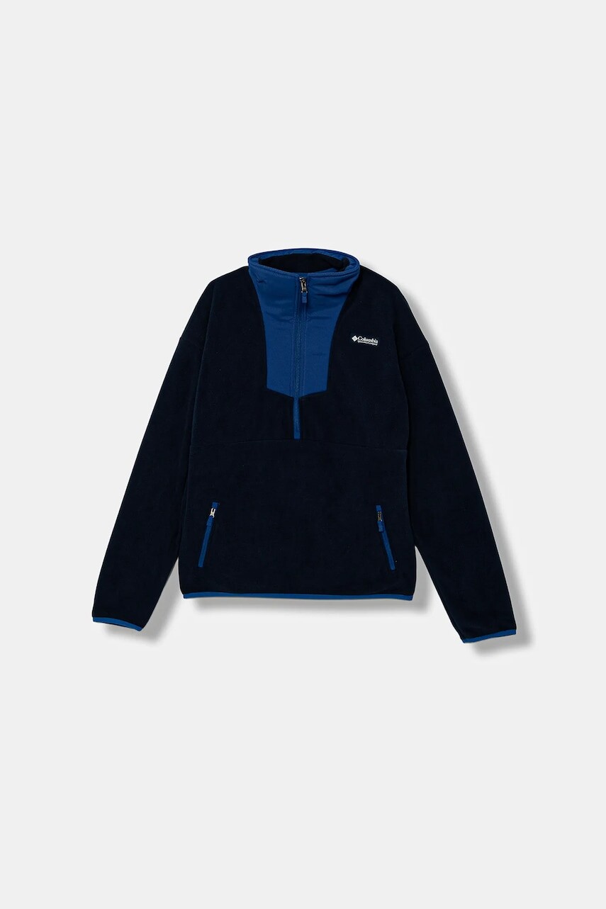 Detská fleecová mikina Columbia Sequoia Grove červená farba, vzorovaná, 2087651