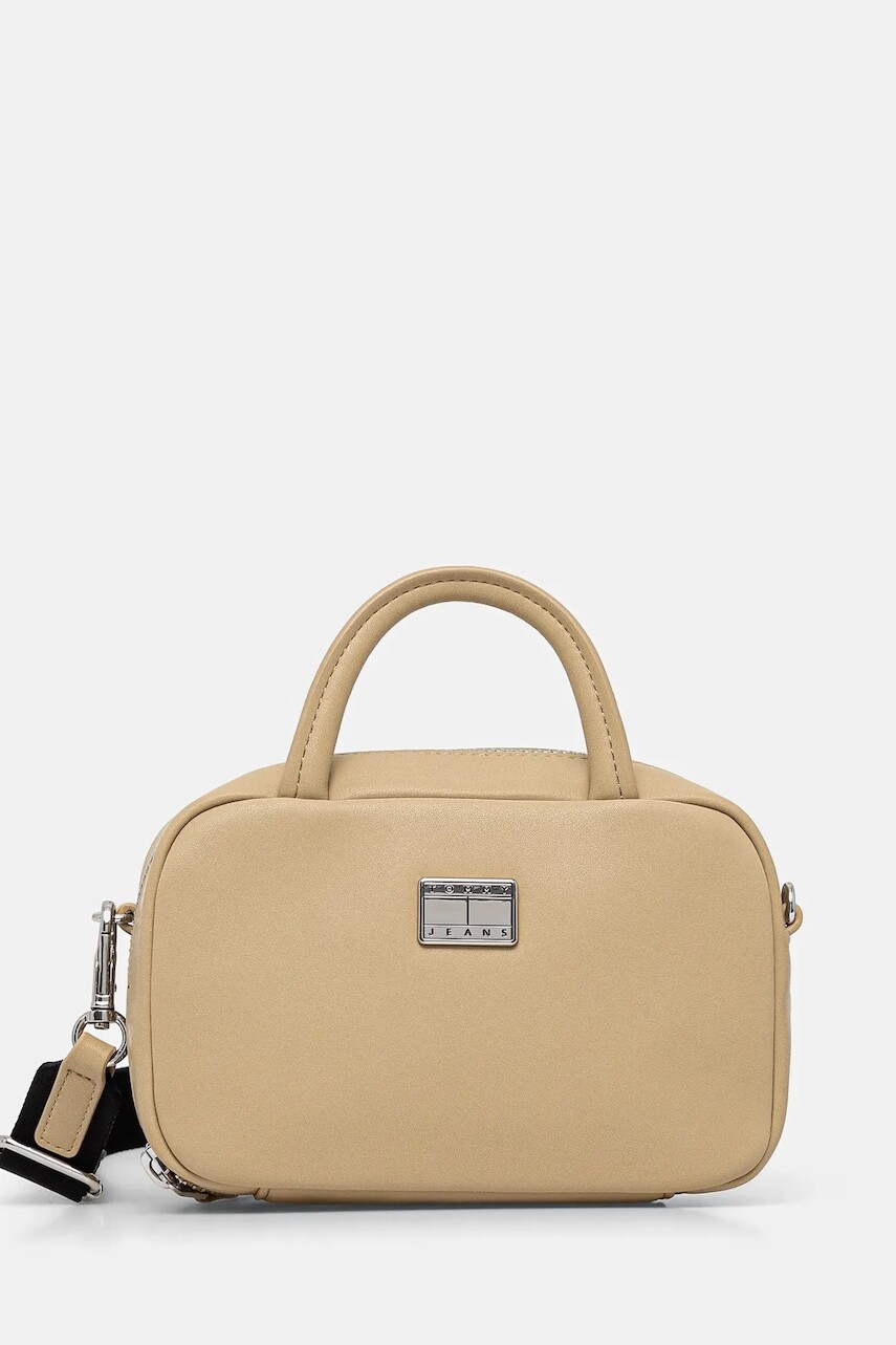 Kabelka Tommy Jeans béžová farba, AW0AW17294