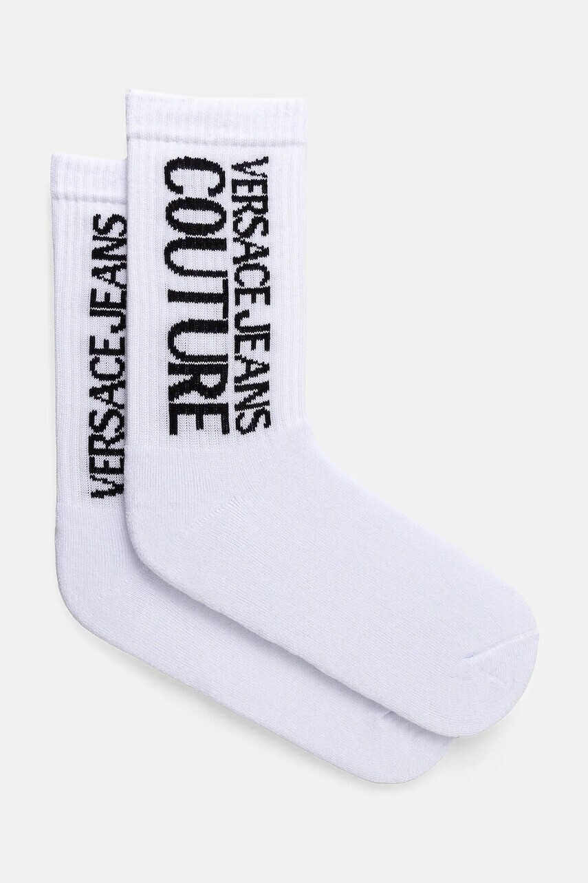 Ponožky Versace Jeans Couture dámske, biela farba, 78HA0J03 ZG081