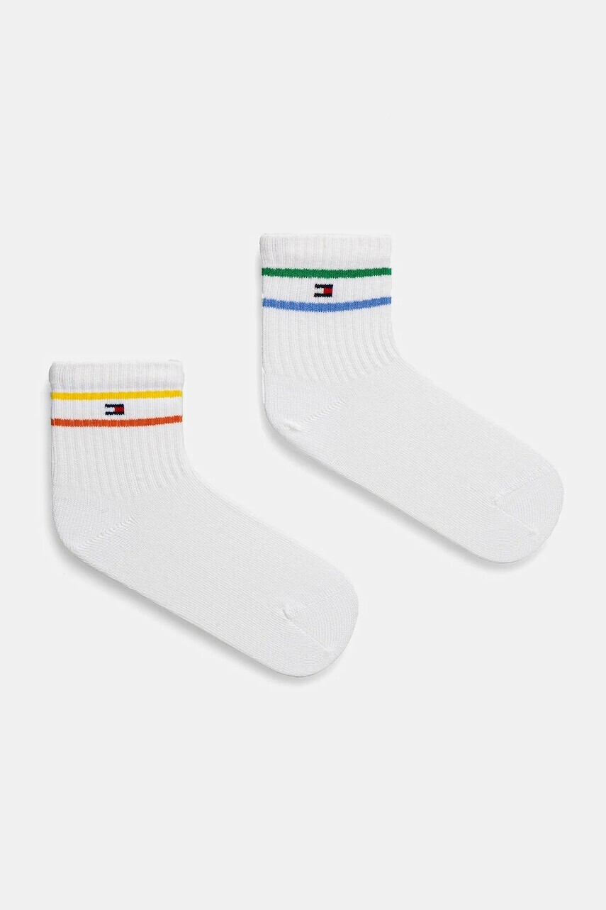 Detské ponožky Tommy Hilfiger 2-pak biela farba, 701232723