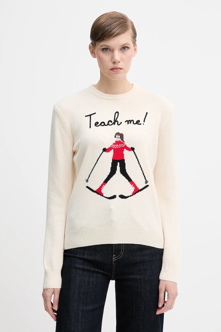 Vlnený sveter MC2 Saint Barth ružová farba, QUE0018