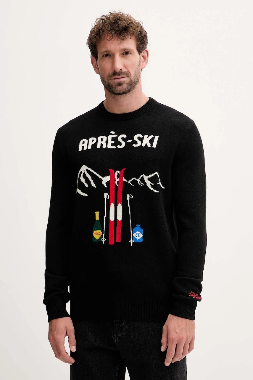 Vlnený sveter MC2 Saint Barth žltá farba