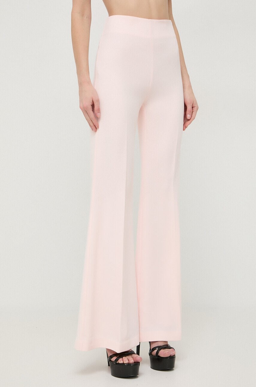 Nohavice Marciano by Guess MARLA dámske, ružová farba, rovné, vysoký pás, 4RGB15 8080Z