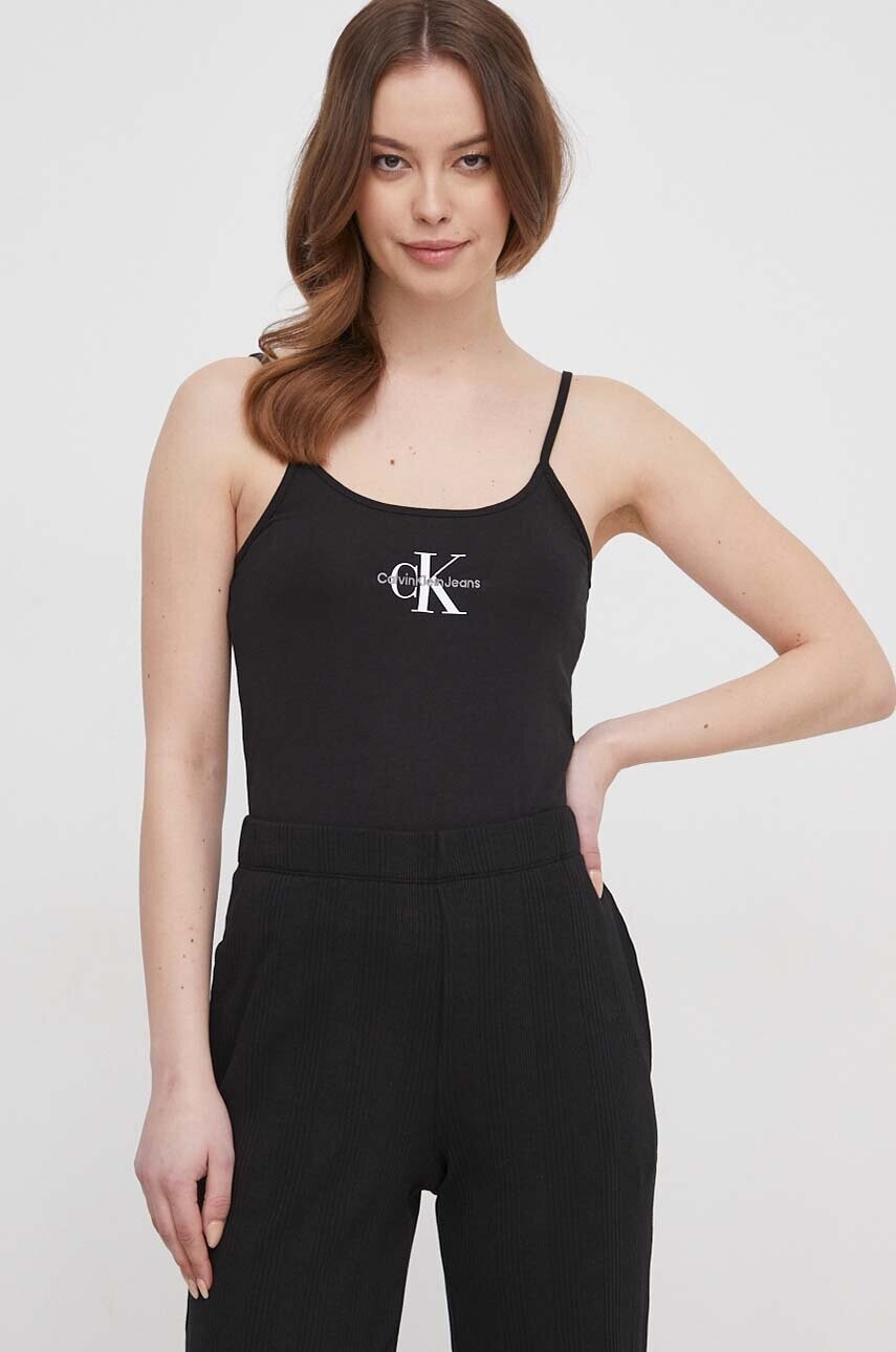 Top Calvin Klein Jeans dámsky, čierna farba, J20J223105