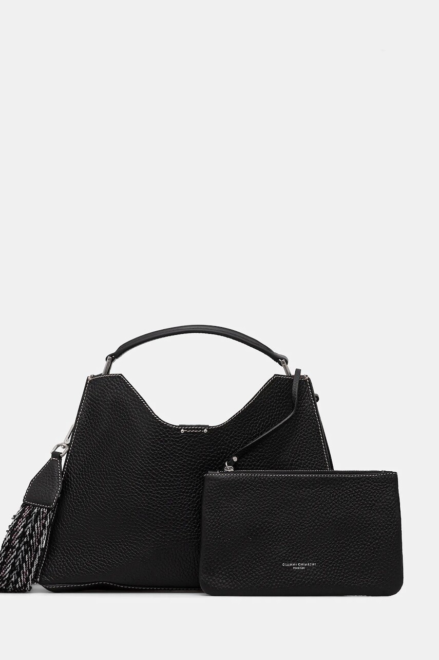 Kožená kabelka Gianni Chiarini modrá farba, BS.10566.RNGDBL