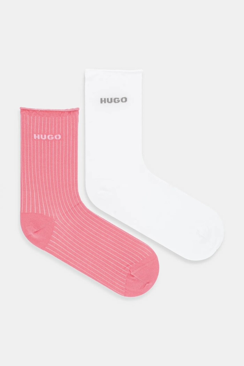 Ponožky HUGO 2-pak biela farba, 50502080