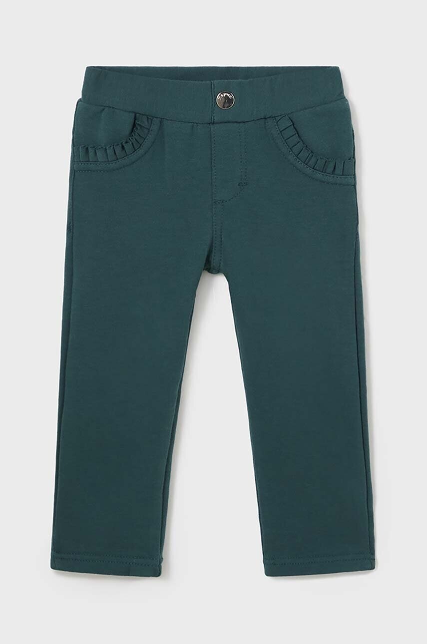 Detské legíny Mayoral zelená farba, jednofarebné, 560