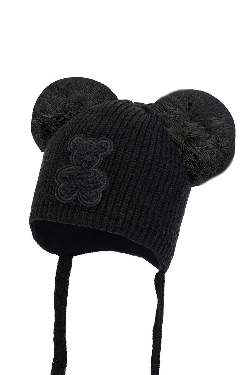 Detská čiapka Jamiks HOLLY IVA čierna farba biela, JZH185