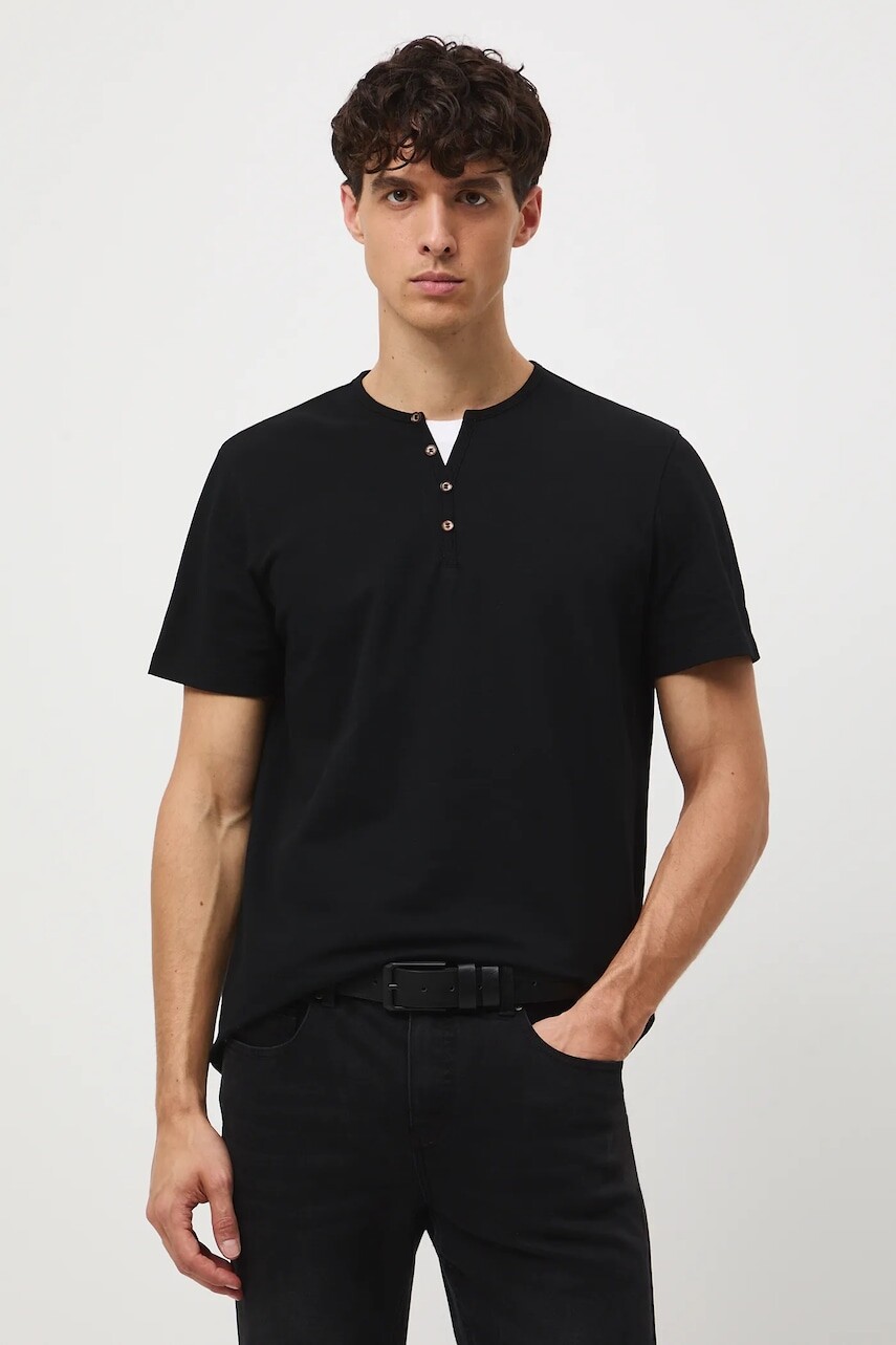 Tričko Medicine pánske, čierna farba, melanžová