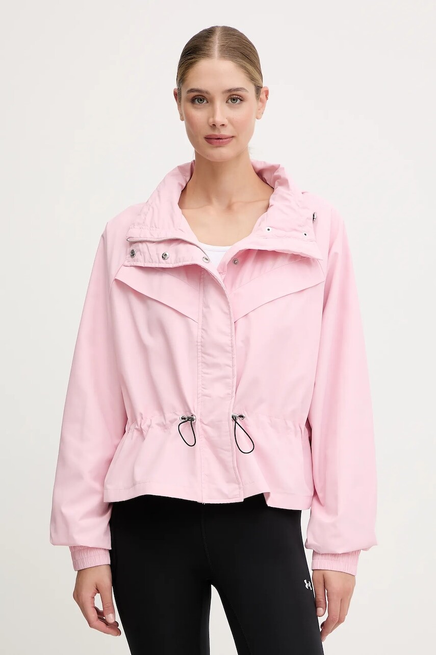 Bunda P.E Nation Shelter čierna farba, prechodná, 243J334