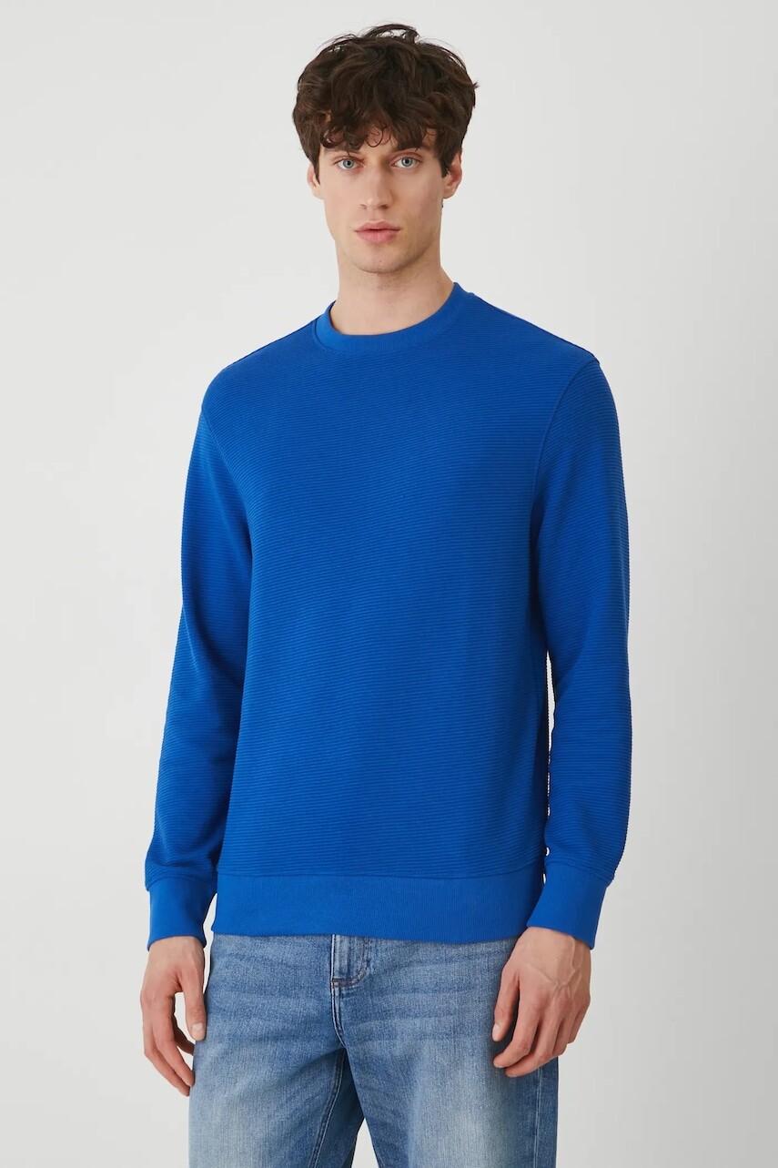 Tričko s dlhým rukávom Medicine modrá farba, jednofarebná