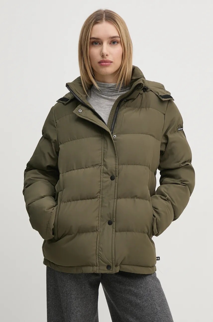 Bunda Pepe Jeans BIBI SHORT dámska, zelená farba, zimná, PL402438