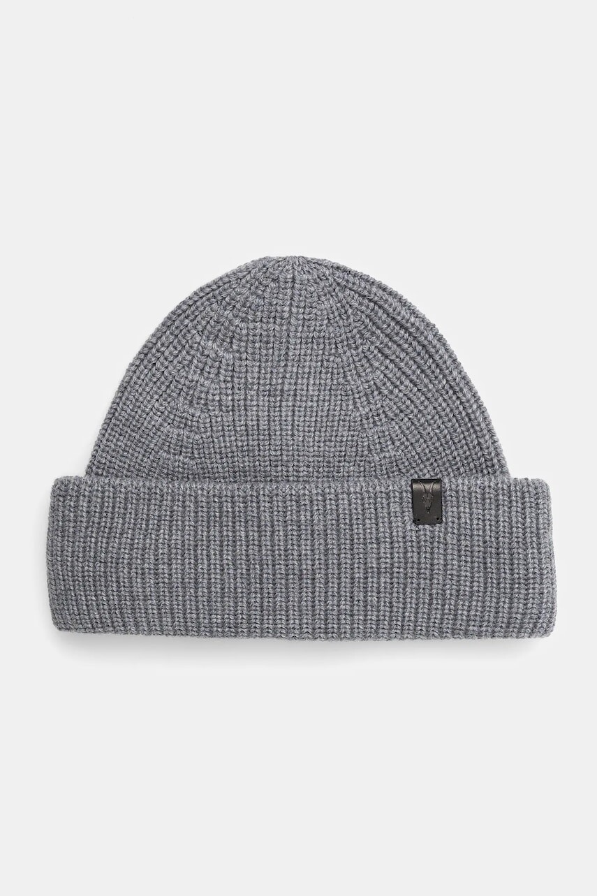 Čiapka AllSaints šedá farba, vlnená, 29AS200682