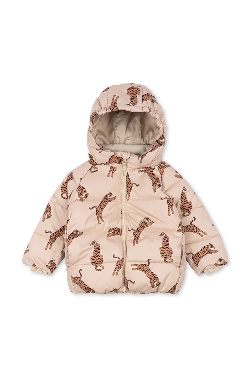 Detská bunda Konges Sløjd NUKA JACKET GRS hnedá farba, KS101204