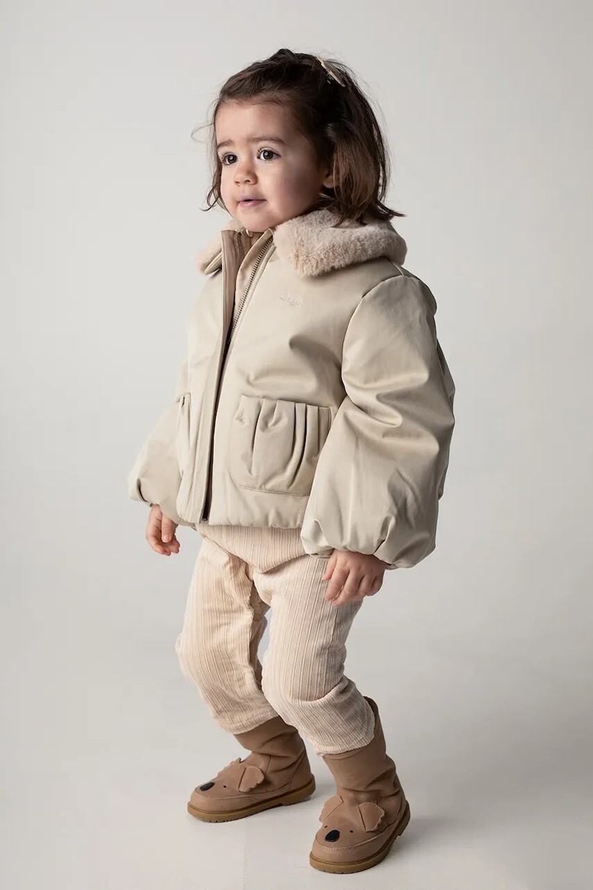 Detská bunda Donsje Bloci Jacket béžová farba, 4086300