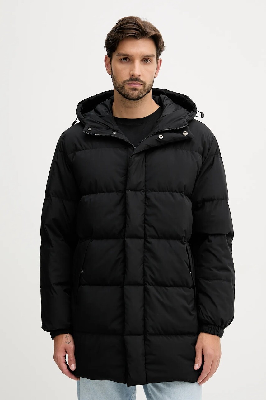 Páperová bunda United Colors of Benetton čierna farba, zimná, 2JF8UN05D