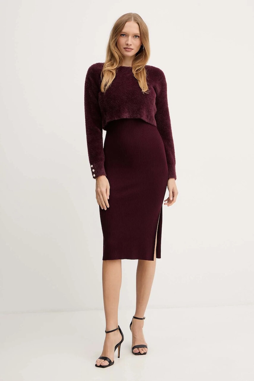 Šaty a sveter Morgan RMONA šedá farba