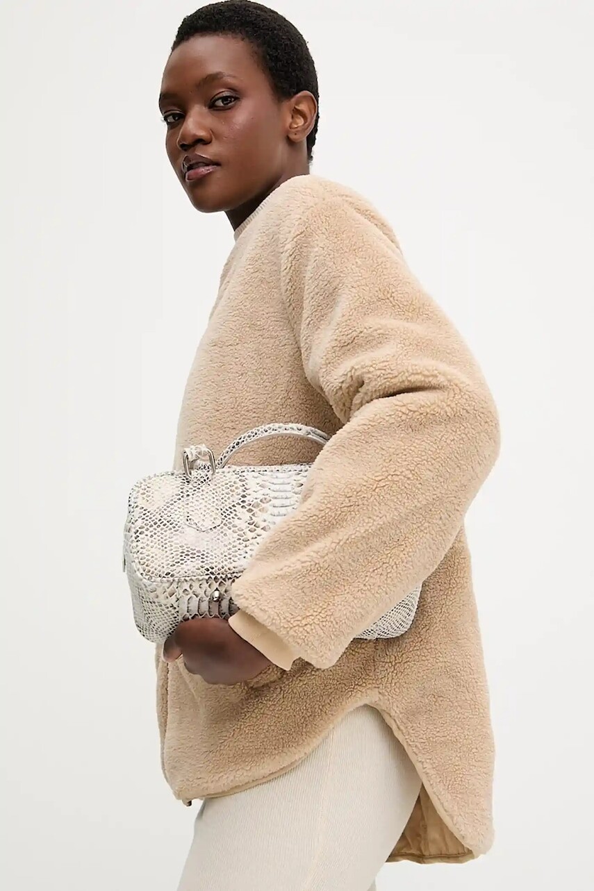 Obojstranná bunda Answear.LAB dámska, béžová farba, prechodná