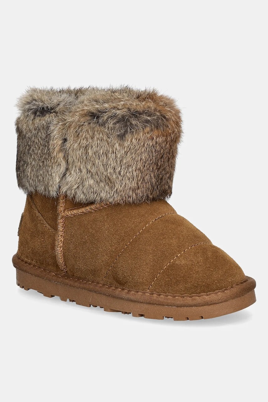 Semišové snehule Patrizia Pepe Girl hnedá farba, PPJ941