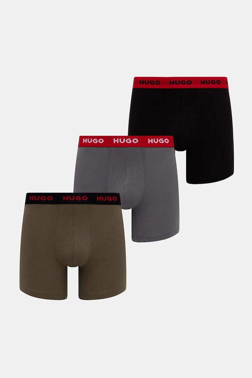 Boxerky HUGO 3-pak čierna farba, 50532613