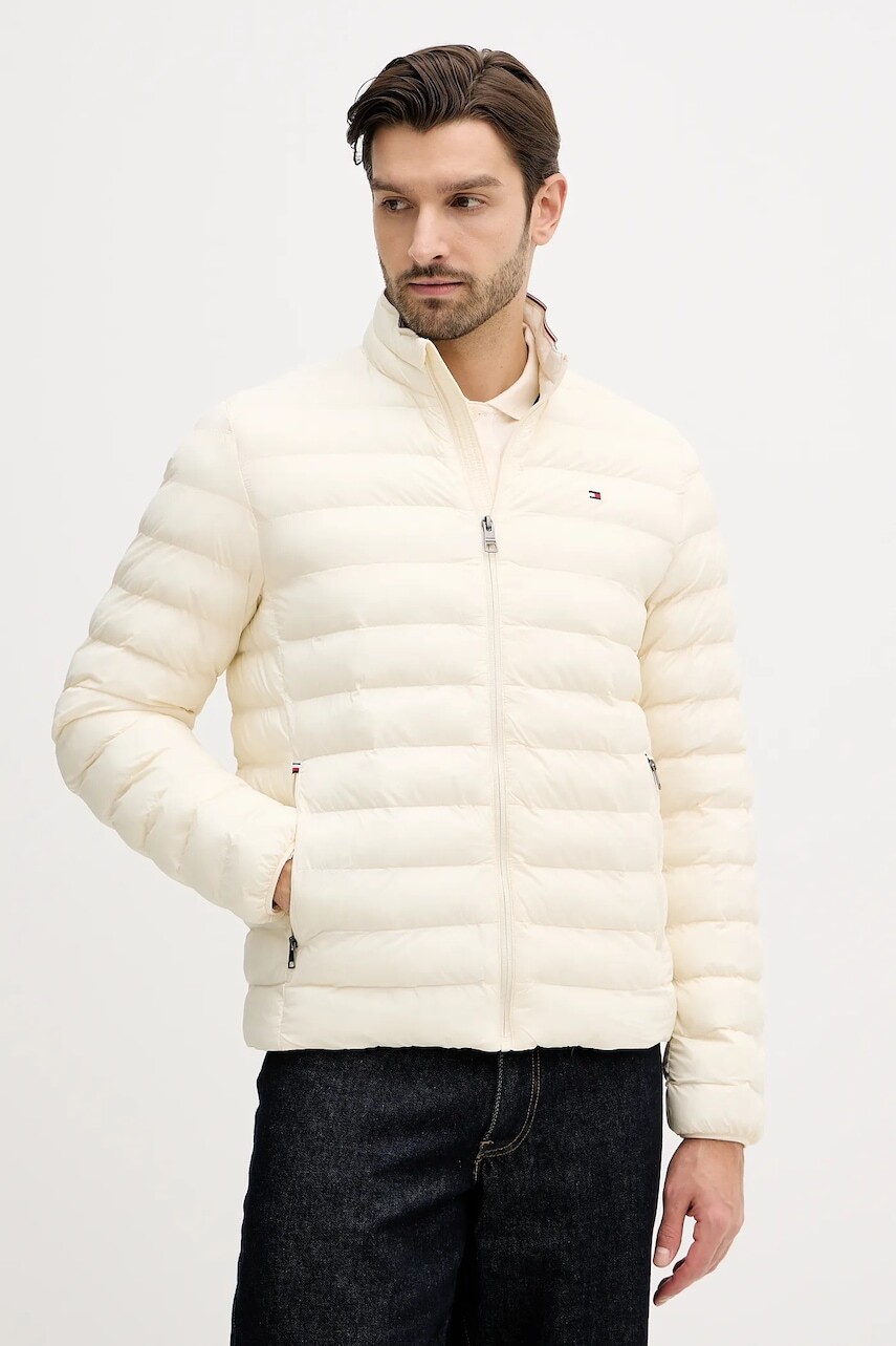 Bunda Tommy Hilfiger bordová farba, prechodná, MW0MW37634