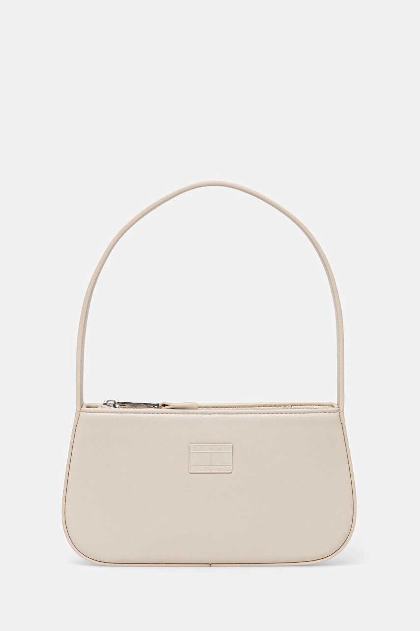 Kabelka Tommy Jeans béžová farba, AW0AW16966