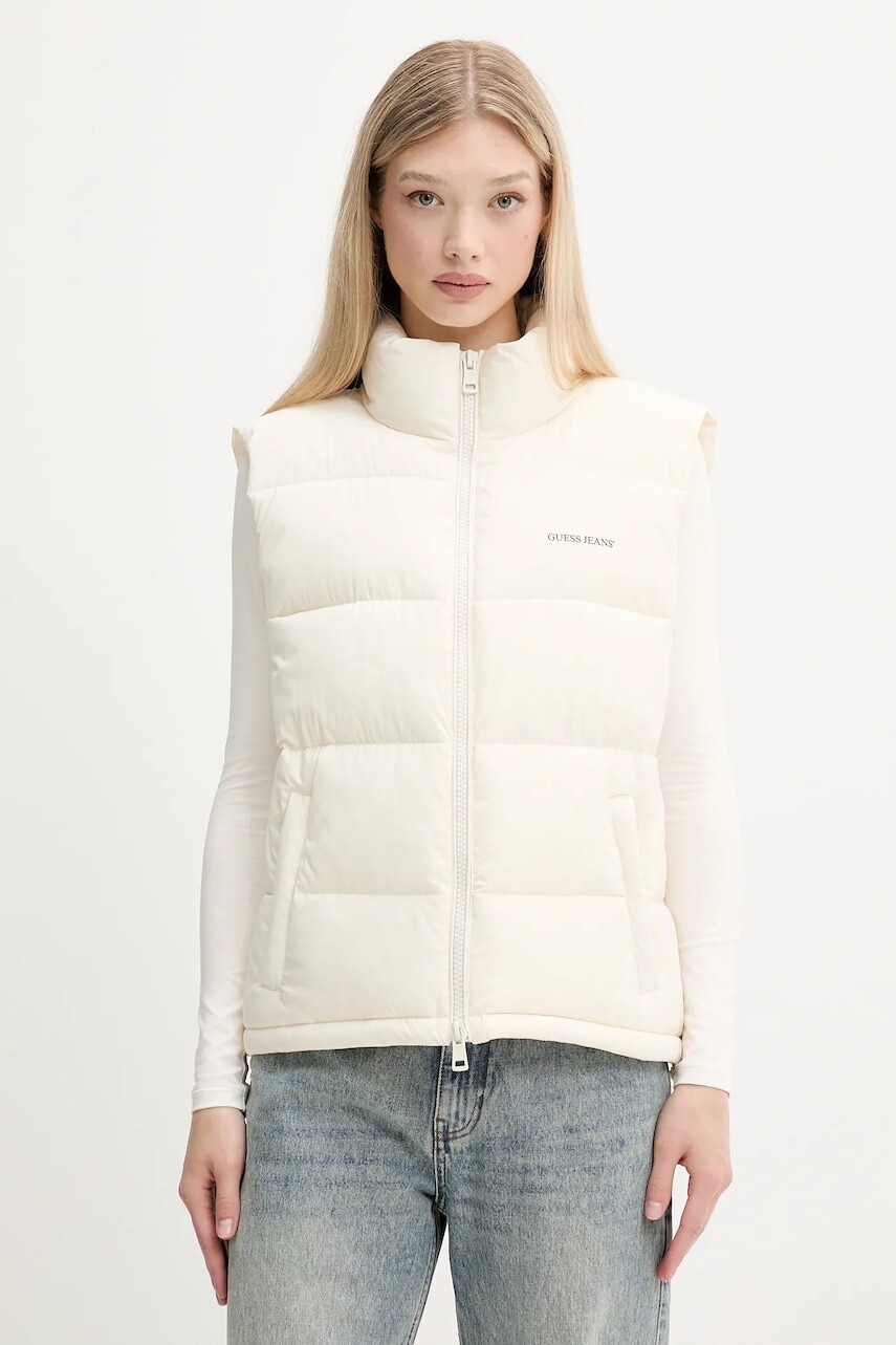 Vesta Guess Jeans dámska, čierna farba, zimná, W4BN59 WGII2