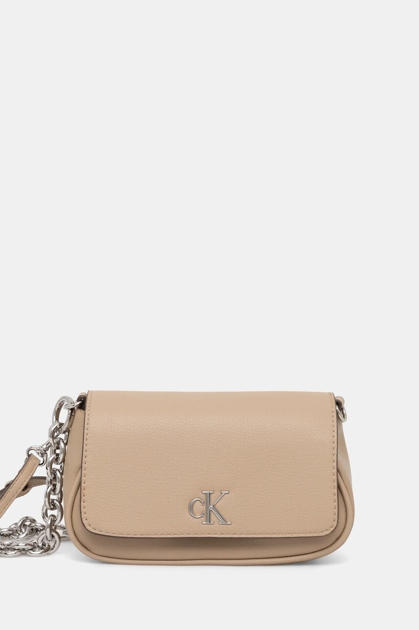 Kabelka Calvin Klein Jeans béžová farba, K60K613049