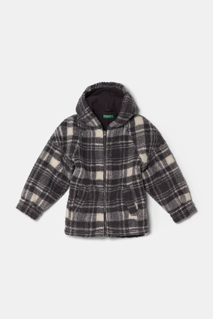 Detská bunda United Colors of Benetton šedá farba, 29J8CN05O