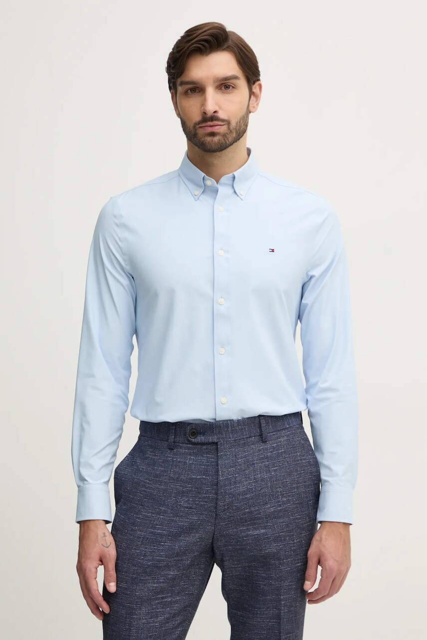 Košeľa Tommy Hilfiger pánska, regular, s golierom button-down, MW0MW39004